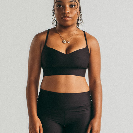 Sweetheart Sports Bra- Raven Black Colorway - Feed Off Each Other