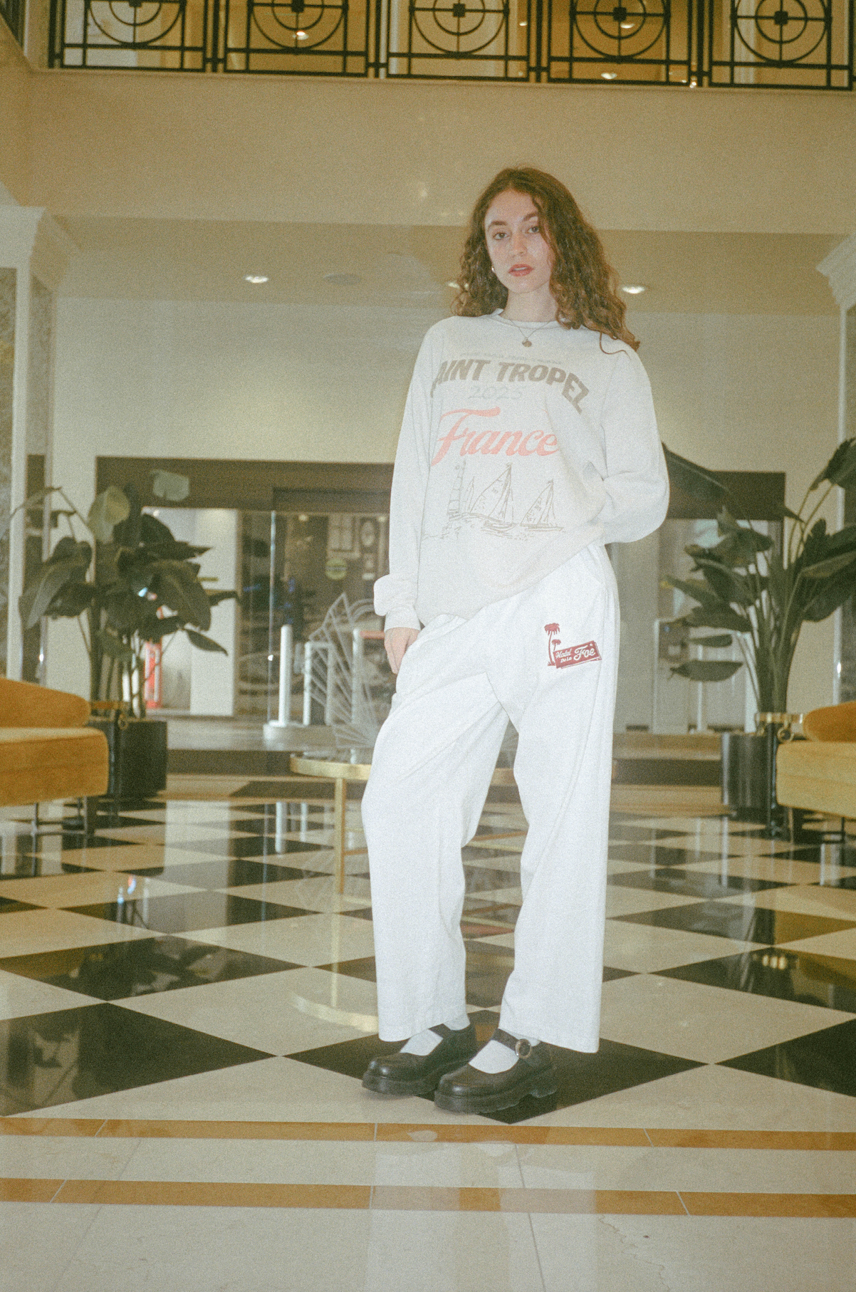 Hotel FOE Embroidered Linen Pants