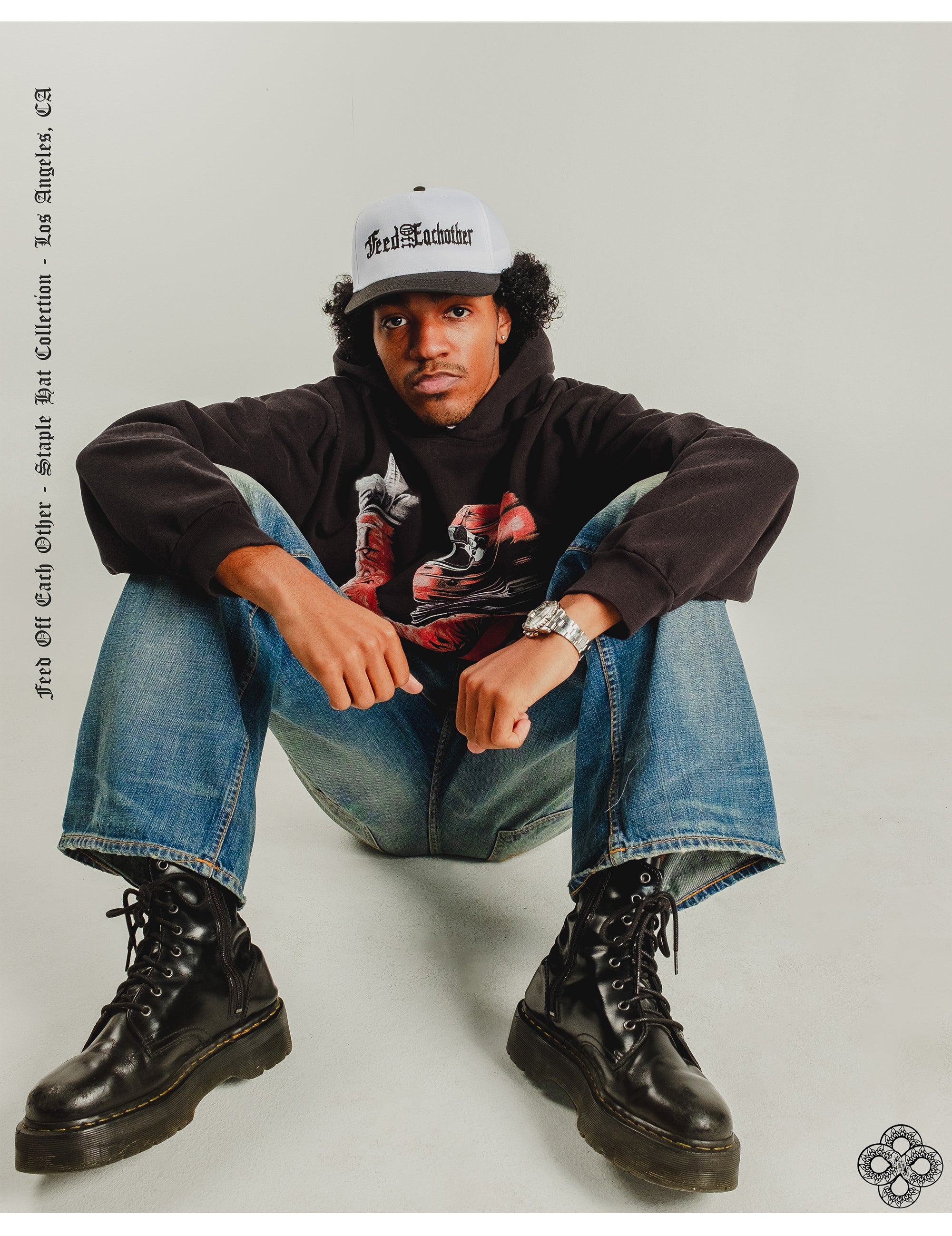 SPELLOUT LOGO HAT- BLACK RAVEN - Feed Off Each Other