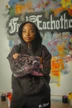 Pink Splatter Hoodie - Feed Off Each Other