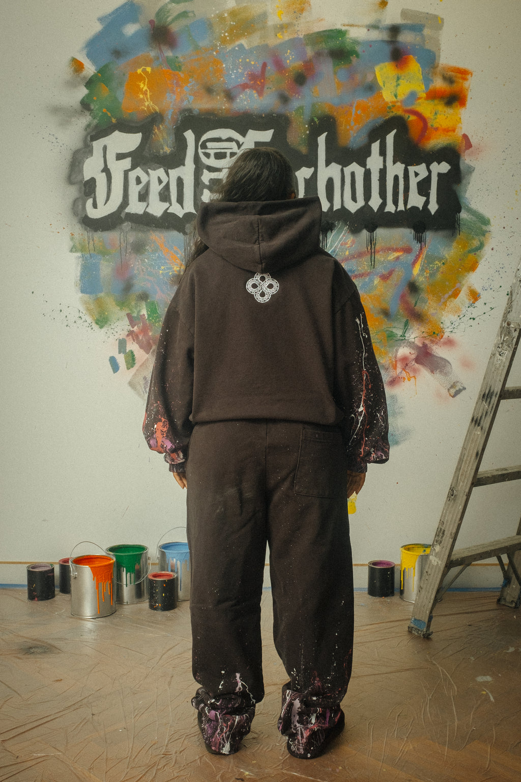 Pink Splatter Hoodie - Feed Off Each Other