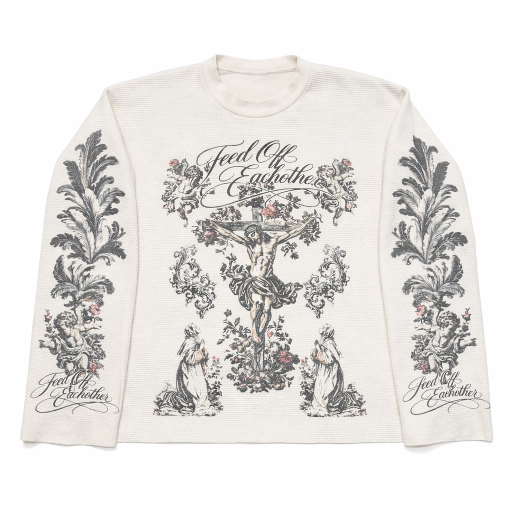 Saint Angel Thermal (Boxy Cropped Fit) - Feed Off Each Other