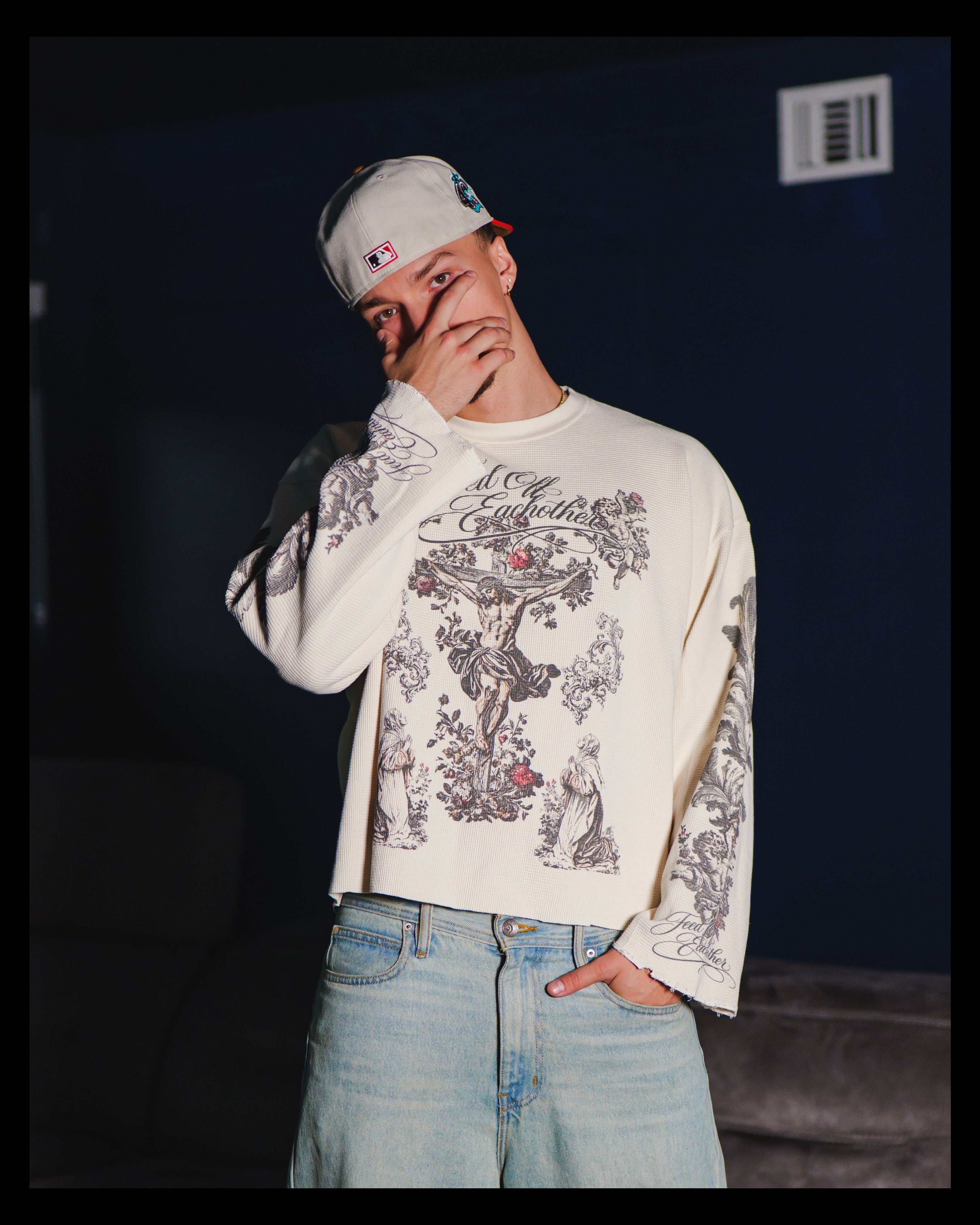 Saint Angel Thermal (Boxy Cropped Fit) - Feed Off Each Other