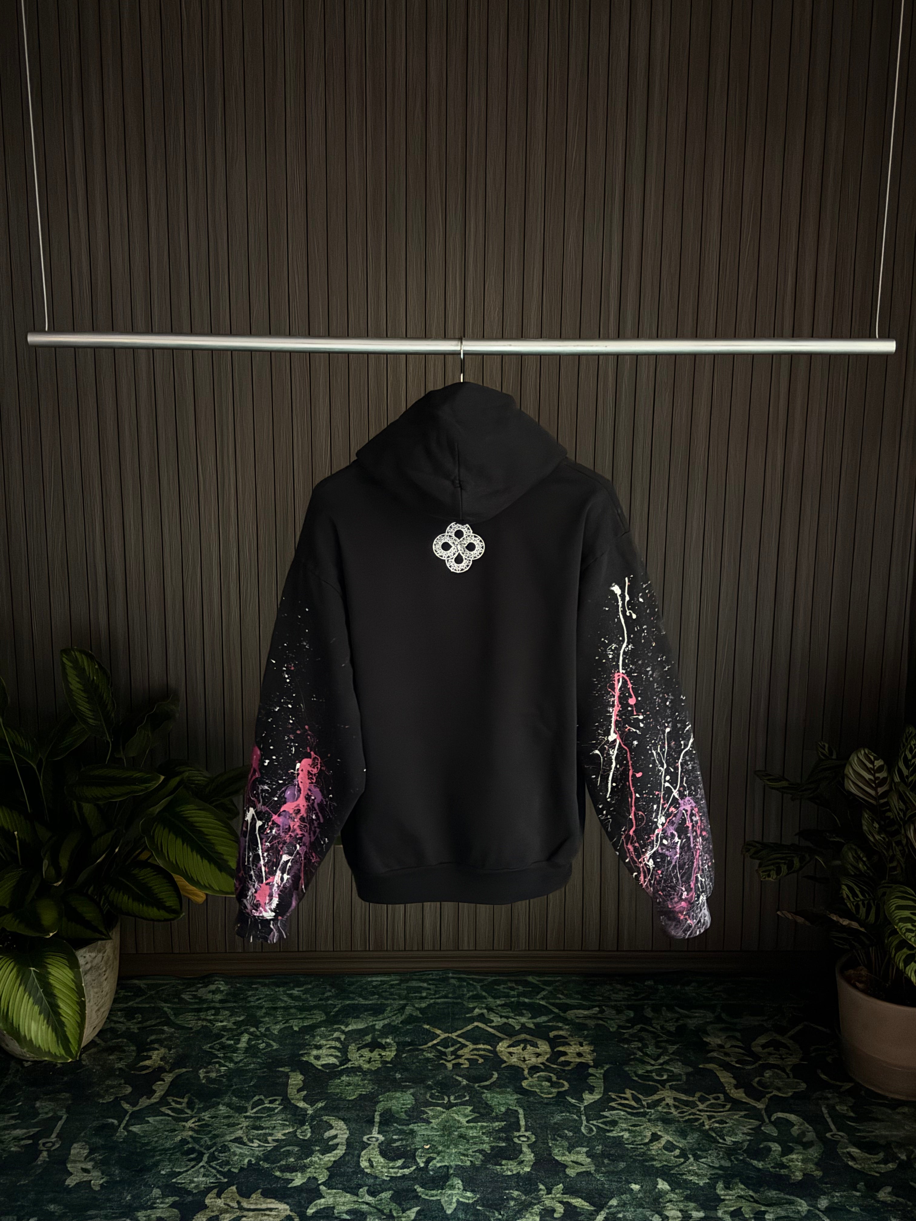 Pink Splatter Hoodie - Feed Off Each Other