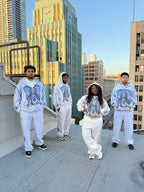 Cropped Cream Psalms Hoodie