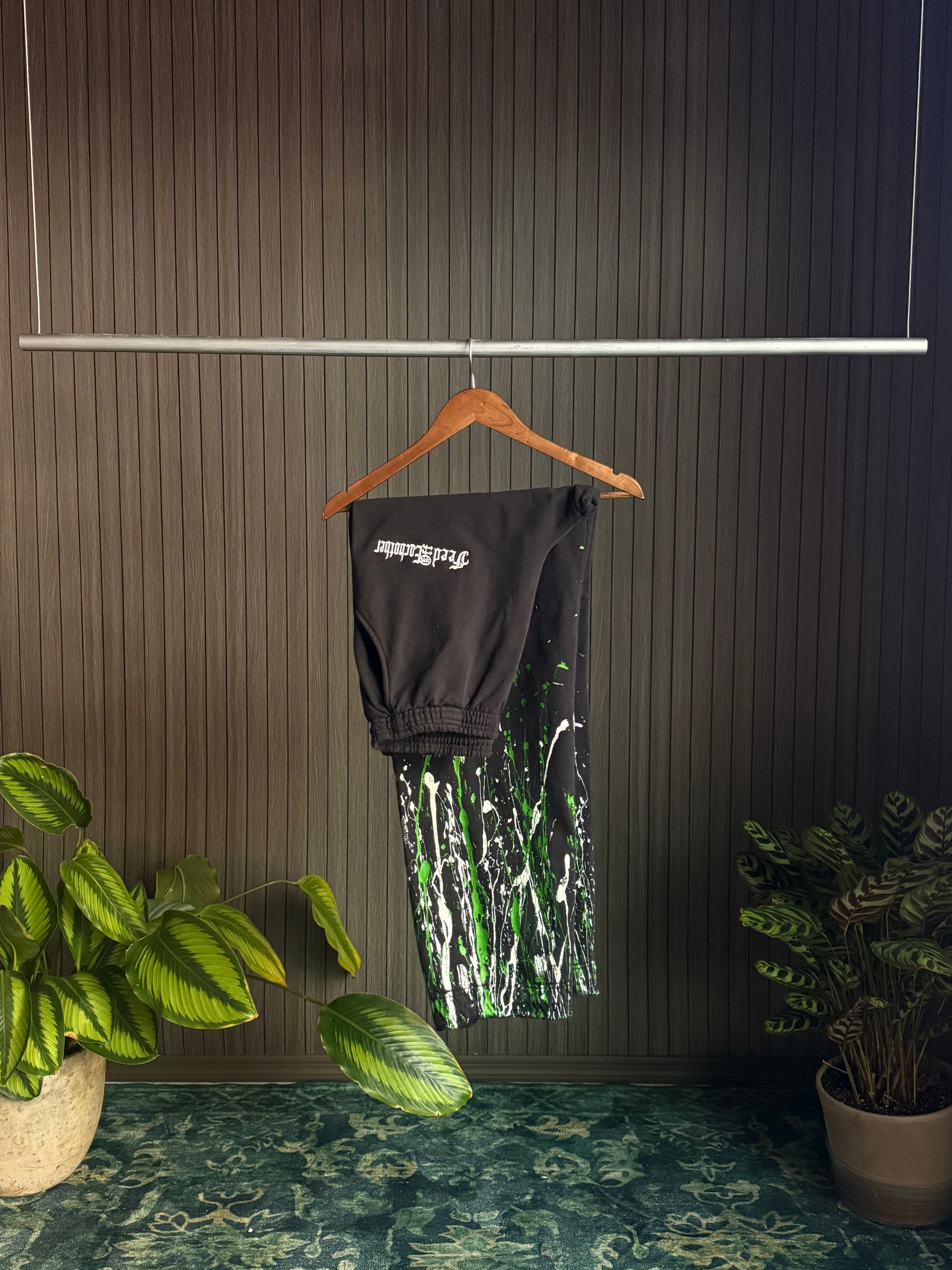 Green Splatter Sweatpants
