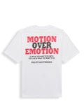 MOTION OVER EMOTION T-SHIRT- WHITE - Feed Off Each Other