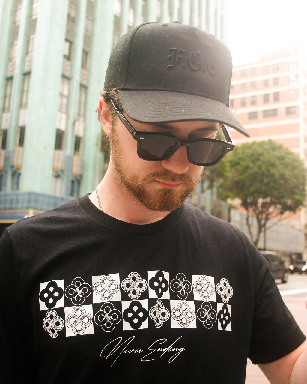 NEVER ENDING T-SHIRT - RAVEN BLACK COLORWAY - Feed Off Each Other