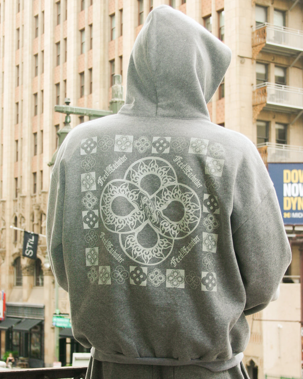 REPEATING HANDS ZIP UP JACKET - Feed Off Each Other