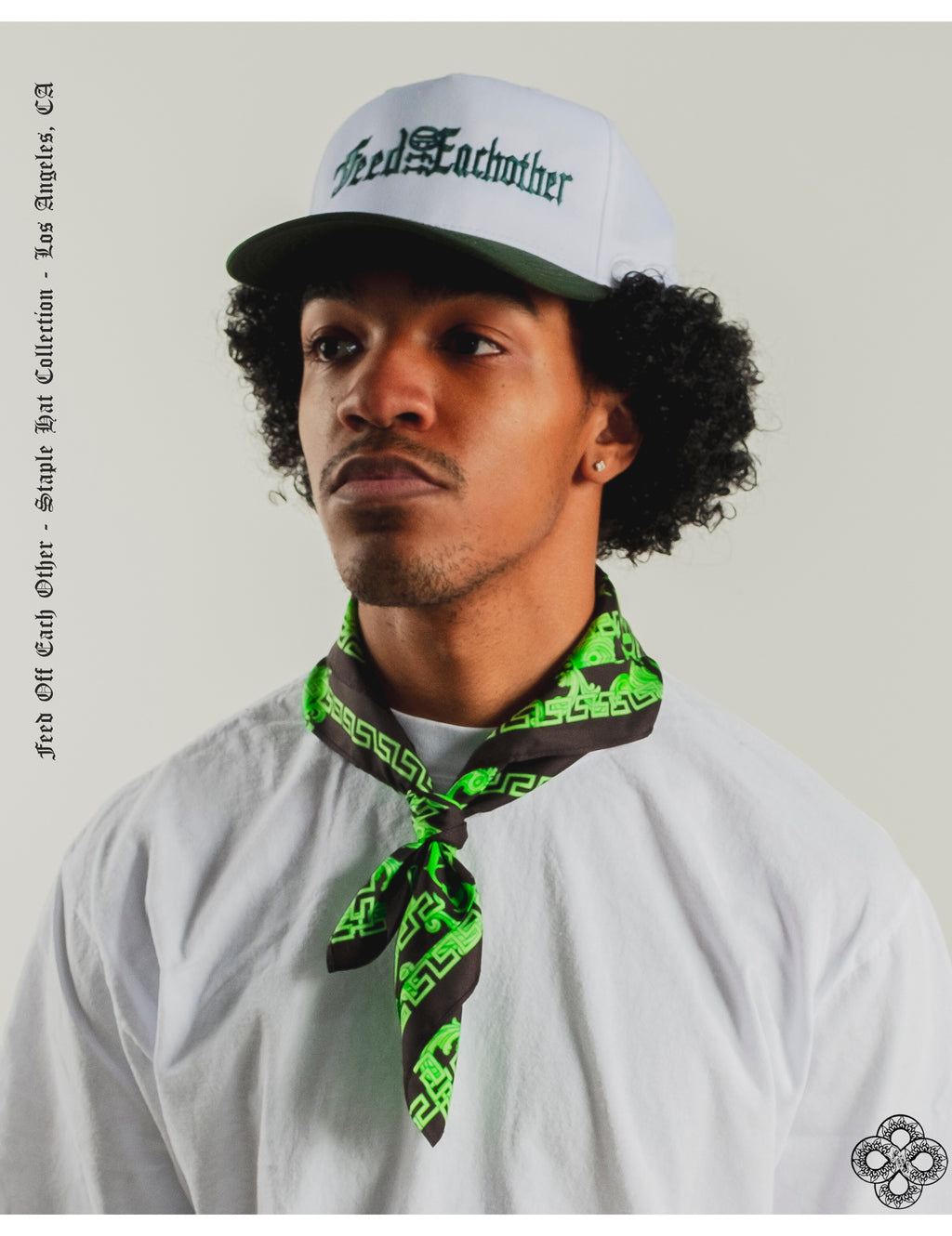 SPELLOUT LOGO HAT- FOREST GREEN - Feed Off Each Other