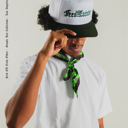 SPELLOUT LOGO HAT- FOREST GREEN - Feed Off Each Other