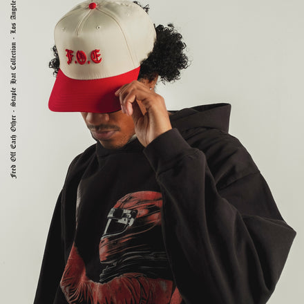 ACRONYM LOGO HAT- RUBY RED - Feed Off Each Other