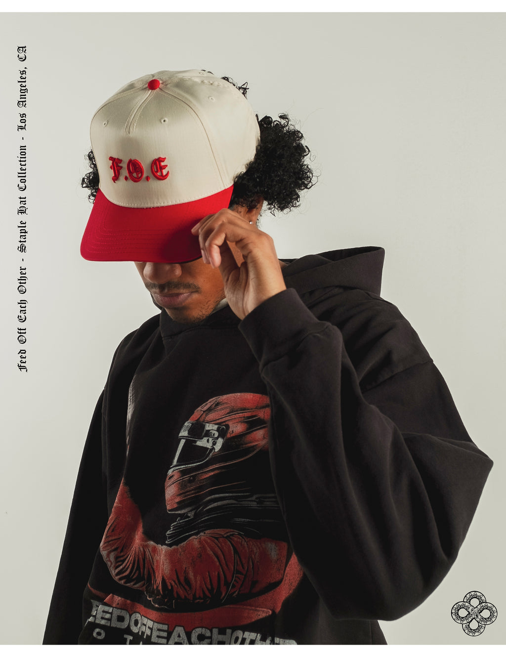 ACRONYM LOGO HAT- RUBY RED - Feed Off Each Other