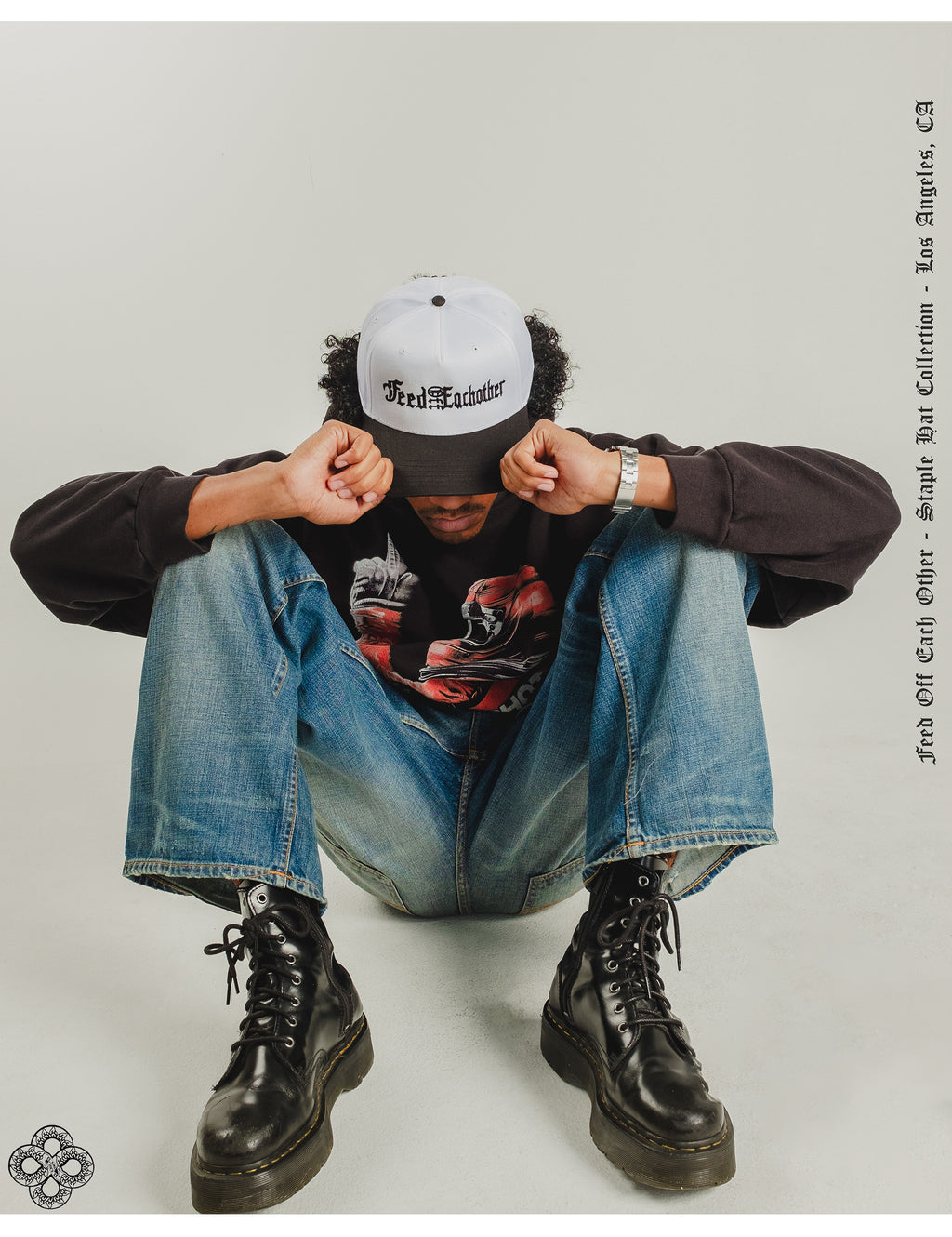 SPELLOUT LOGO HAT- BLACK RAVEN - Feed Off Each Other